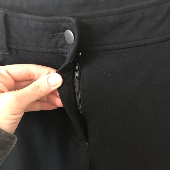 Eileen Fisher Straight Leg Business Casual Black Pants - Size Medium - Picture 3 of 9